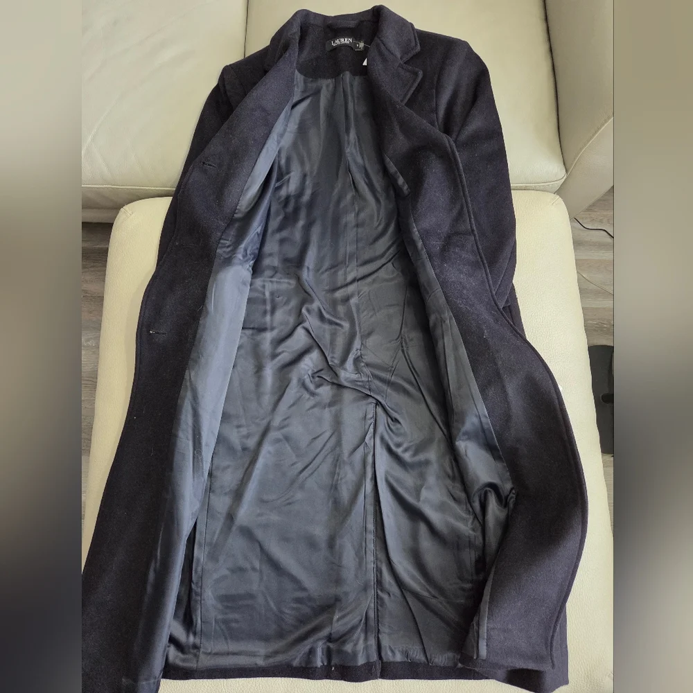 NWT - Lauren Ralph Lauren Women's Wool Blended Logo Patch Coat - US 8/M - Picture 11 of 16